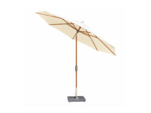 Stellar Auto Tilt Parasol – Teak Wood Finish Aluminium Frame